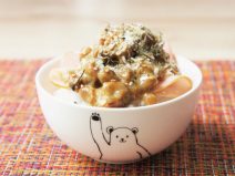 ハムたら納豆ご飯