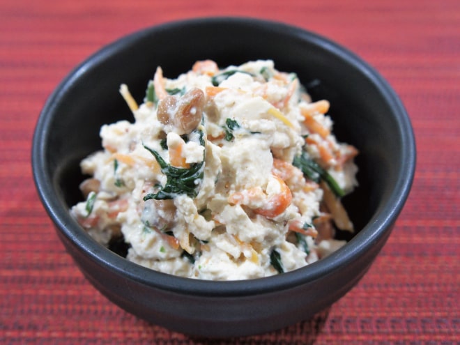 ほうれん草と納豆の白和え