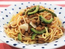 ゴーヤたらこ納豆マヨ焼きそば