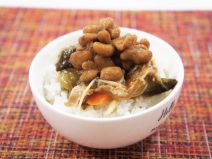 豚肉と茄子の中華炒め納豆ご飯