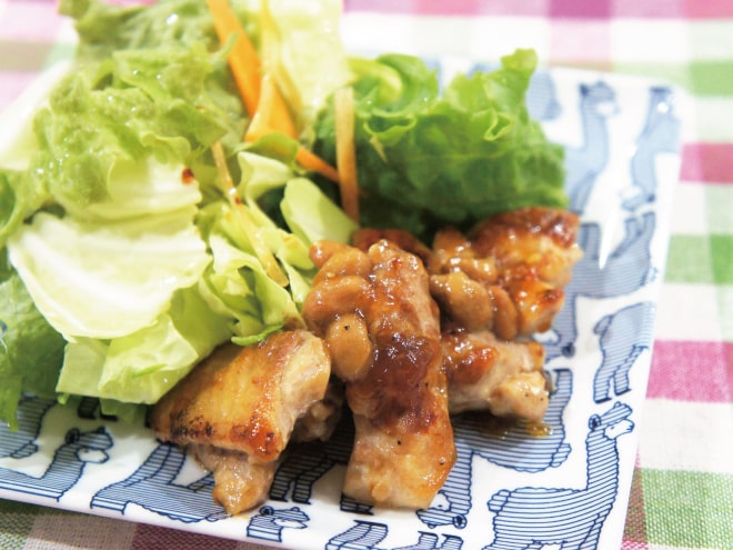 照り焼きチキン納豆