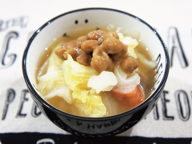 コンソメスープ納豆